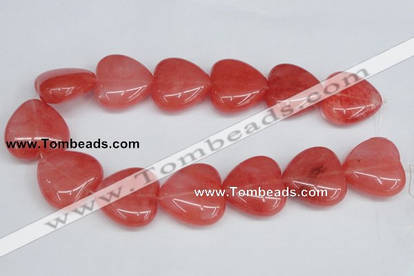 CCY164 15.5 inches 30*30mm heart cherry quartz beads wholesale