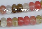 CCY202 15.5 inches 8*12mm rondelle volcano cherry quartz beads