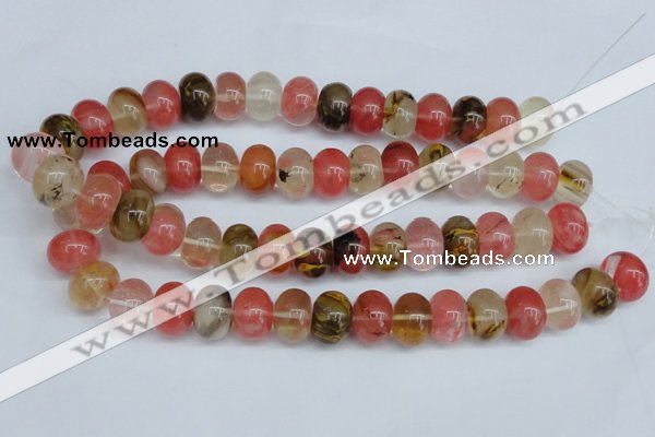 CCY203 15.5 inches 13*18mm rondelle volcano cherry quartz beads