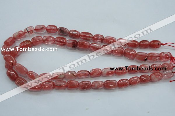 CCY51 15.5 inches 9*15mm nugget cherry quartz beads wholesale