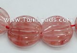 CCY53 15.5 inches 20mm flat round cherry quartz beads wholesale