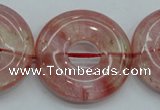 CCY56 15.5 inches 30mm donut cherry quartz beads wholesale