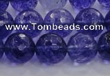 CCY606 15.5 inches 16mm faceted round blue cherry quartz beads