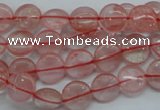 CCY61 15.5 inches 10mm flat round cherry quartz beads wholesale