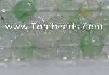 CCY613 15.5 inches 10mm faceted round green cherry quartz beads