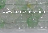 CCY614 15.5 inches 12mm faceted round green cherry quartz beads