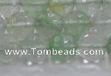 CCY615 15.5 inches 14mm faceted round green cherry quartz beads