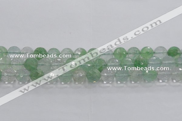 CCY616 15.5 inches 16mm faceted round green cherry quartz beads