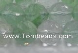 CCY617 15.5 inches 18mm faceted round green cherry quartz beads