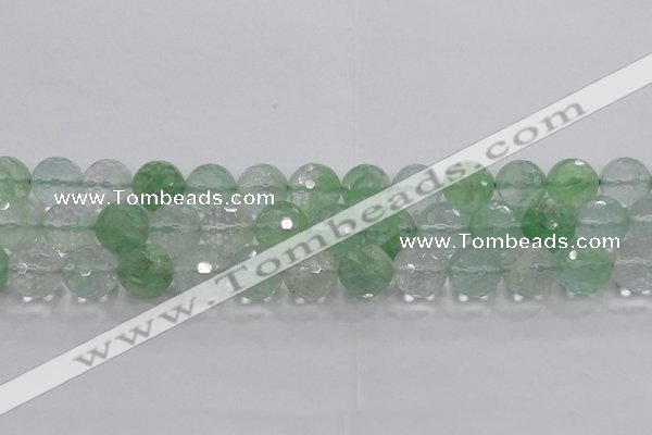 CCY617 15.5 inches 18mm faceted round green cherry quartz beads