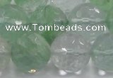 CCY618 15.5 inches 20mm faceted round green cherry quartz beads