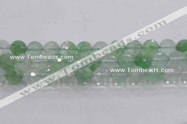 CCY618 15.5 inches 20mm faceted round green cherry quartz beads