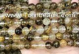 CCY648 15.5 inches 10mm round volcano cherry quartz beads