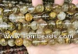 CCY649 15.5 inches 12mm round volcano cherry quartz beads