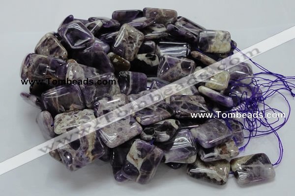 CDA07 15.5 inches 22*30mm rectangle dogtooth amethyst quartz beads