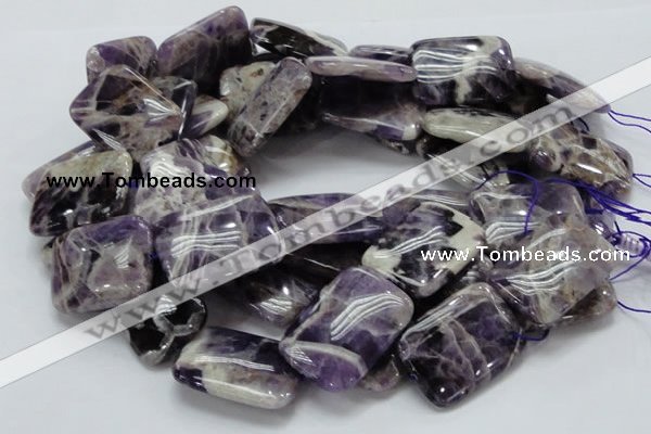 CDA08 15.5 inches 25*35mm rectangle dogtooth amethyst quartz beads