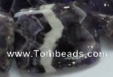 CDA09 15.5 inches 30*40mm rectangle dogtooth amethyst quartz beads