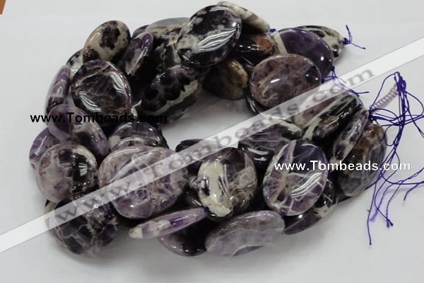 CDA11 15.5 inches 30*40mm oval dogtooth amethyst quartz beads