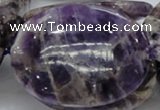 CDA12 15.5 inches 35*50mm oval dogtooth amethyst quartz beads