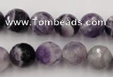 CDA154 15.5 inches 12mm faceted round dogtooth amethyst beads