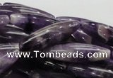 CDA16 15.5 inches 10*35mm rice dogtooth amethyst quartz beads