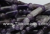 CDA17 15.5 inches 6*12mm column & round dogtooth amethyst beads