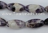 CDA25 15.5 inches 10*20mm rice dogtooth amethyst beads