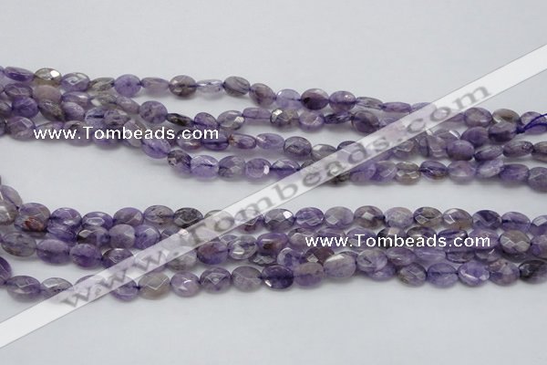 CDA322 15.5 inches 7*9mm faceted oval dyed dogtooth amethyst beads