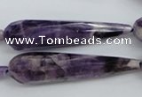 CDA33 15.5 inches 12*50mm faceted teardrop dogtooth amethyst beads