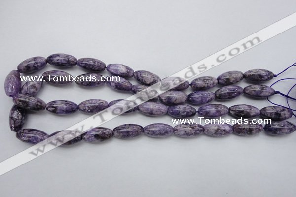 CDA330 15.5 inches 10*20mm rice dyed dogtooth amethyst beads