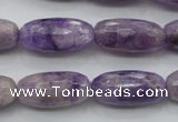 CDA338 15.5 inches 10*22mm faceted drum dyed dogtooth amethyst beads