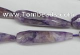 CDA342 15.5 inches 10*40mm faceted teardrop dyed dogtooth amethyst beads