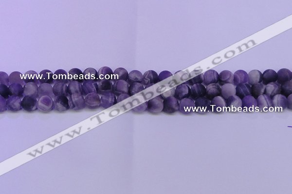 CDA350 15.5 inches 4mm round matte dogtooth amethyst beads