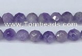 CDA59 15.5 inches 8mm faceted round dogtooth amethyst beads