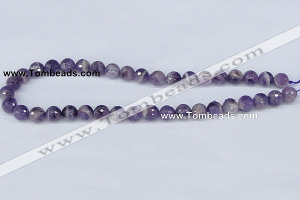 CDA60 15.5 inches 10mm faceted round dogtooth amethyst beads