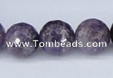 CDA63 15.5 inches 16mm faceted round dogtooth amethyst beads