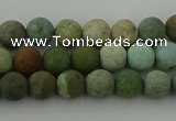 CDB101 15.5 inches 6mm round matte New dragon blood jasper beads