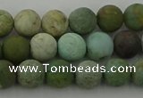 CDB102 15.5 inches 8mm round matte New dragon blood jasper beads