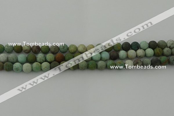 CDB102 15.5 inches 8mm round matte New dragon blood jasper beads