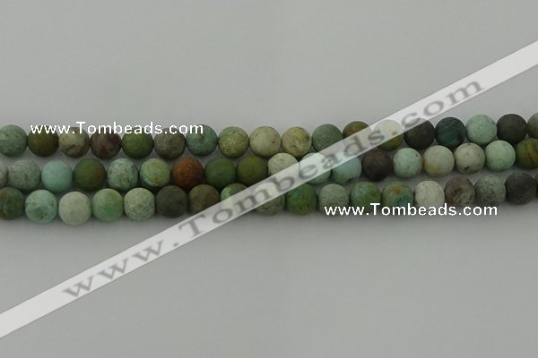 CDB103 15.5 inches 10mm round matte New dragon blood jasper beads