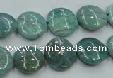 CDB17 15.5 inches 14mm flat round natural new dragon blood jasper beads
