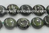 CDB207 15.5 inches 14mm flat round natural dragon blood jasper beads