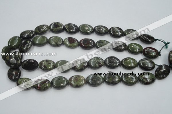 CDB212 15.5 inches 15*20mm oval natural dragon blood jasper beads