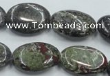 CDB213 15.5 inches 18*25mm oval natural dragon blood jasper beads