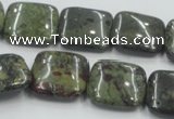 CDB221 15.5 inches 20*20mm square natural dragon blood jasper beads