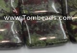 CDB223 15.5 inches 22*30mm rectangle natural dragon blood jasper beads