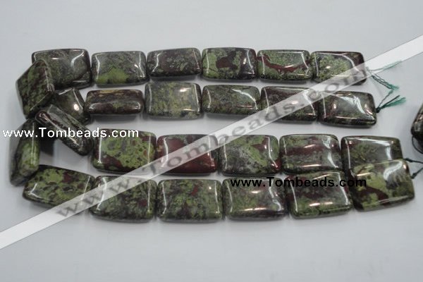 CDB223 15.5 inches 22*30mm rectangle natural dragon blood jasper beads