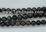 CDB228 15.5 inches 6mm round natural dragon blood jasper beads