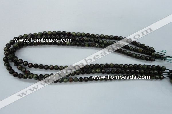 CDB228 15.5 inches 6mm round natural dragon blood jasper beads