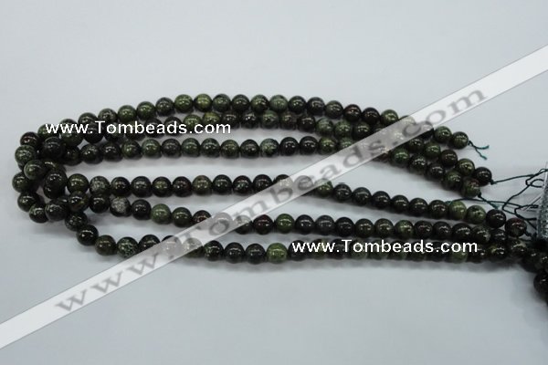 CDB229 15.5 inches 8mm round natural dragon blood jasper beads